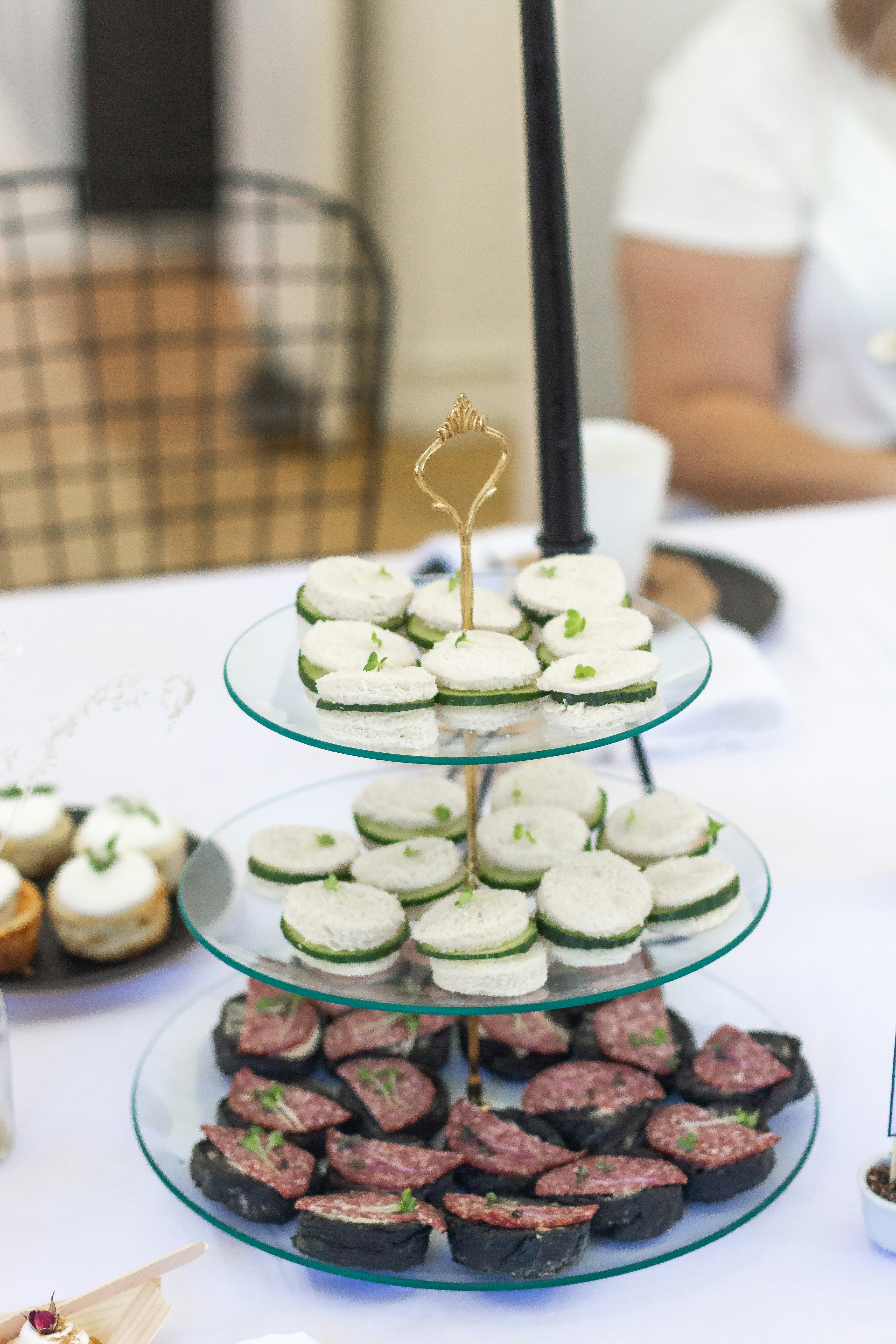 sliced cucumber on white ceramic plate